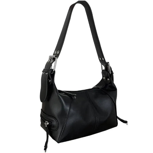 BLACK VINTAGE SHOULDER PURSE