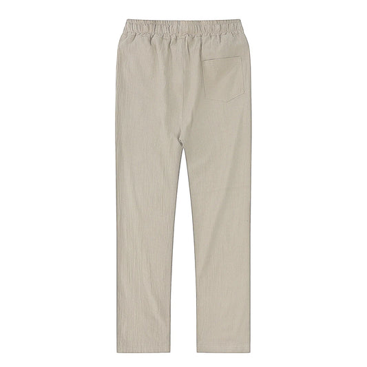 OLD MONEY BEIGE LINEN TROUSERS