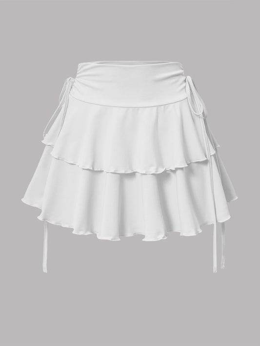 HIGH-WAIST WHITE MODERN SKIRT