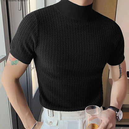HERITAGE BLACK TURTLENECK POLO