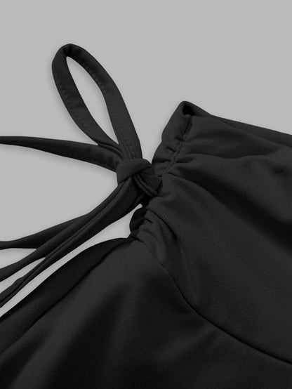 HIGH-WAIST BLACK MODERN SKIRT