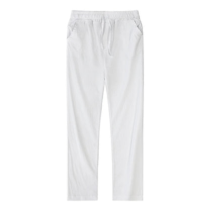 OLD MONEY WHITE LINEN TROUSERS