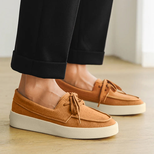 HIGH QUALITY LACED BROWN CLASSIC LOAFERS