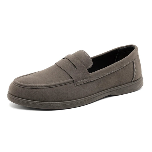 HERITAGE GRAY SLIP-ON LOAFERS
