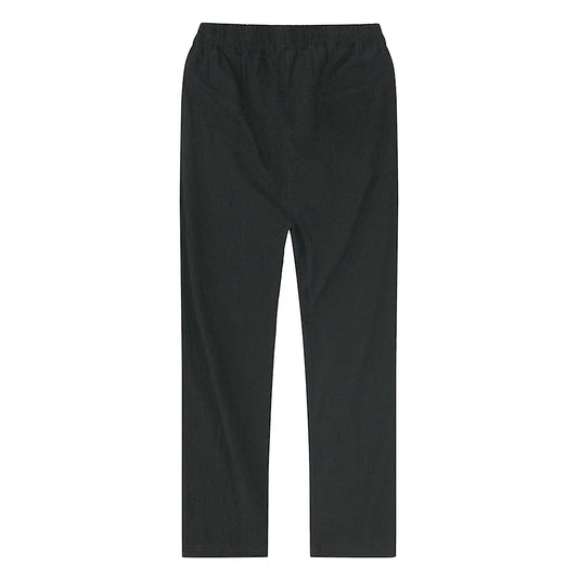 OLD MONEY BLACK LINEN TROUSERS