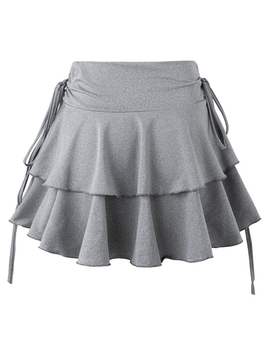 HIGH-WAIST GRAY MODERN SKIRT