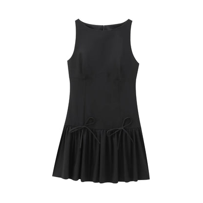 OLD MONEY BLACK MINI DRESS
