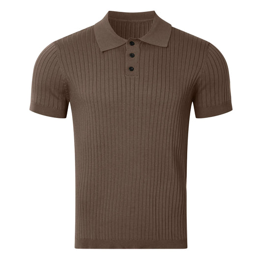 MODERN OLD MONEY BROWN SLIM POLO