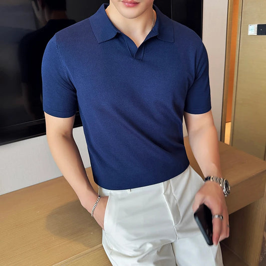 HERITAGE V-NECK CLASSIC ROYAL BLUE POLO