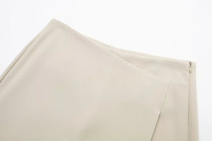 VINTAGE TIERED CREAM SKORT SHORTS