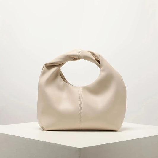CHIC TWIST CREAM SQUARE BAG