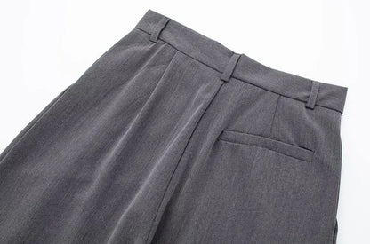 VINTAGE HIGH WAIST GRAY CLASSIC TROUSERS