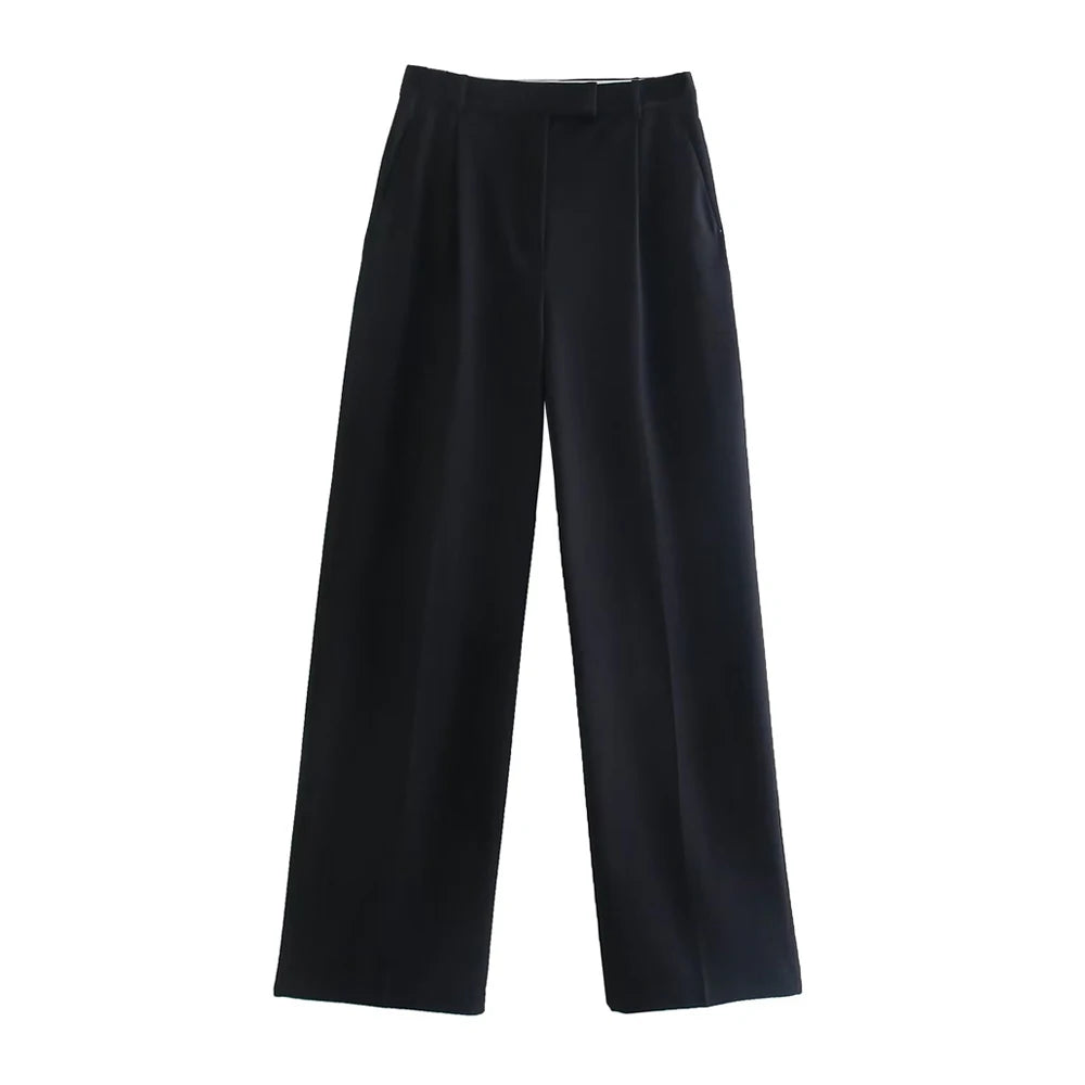 VINTAGE HIGH WAIST BLACK CLASSIC TROUSERS