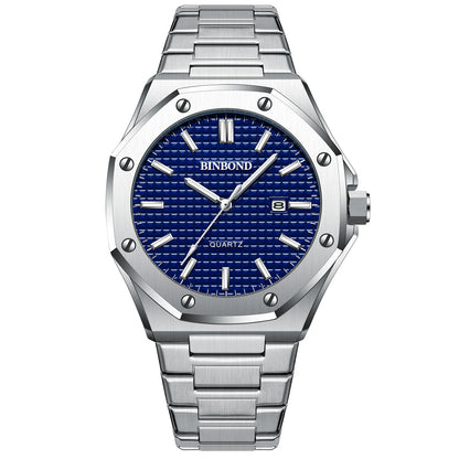 MAYFAIR SILVER BLUE STEEL WATCH