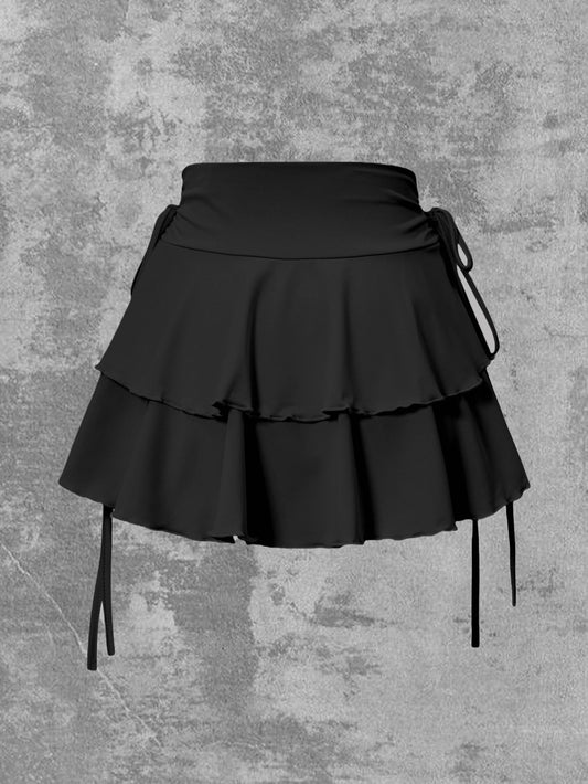 HIGH-WAIST BLACK MODERN SKIRT