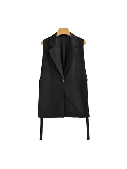 VINTAGE BLACK SLEEVELESS VEST