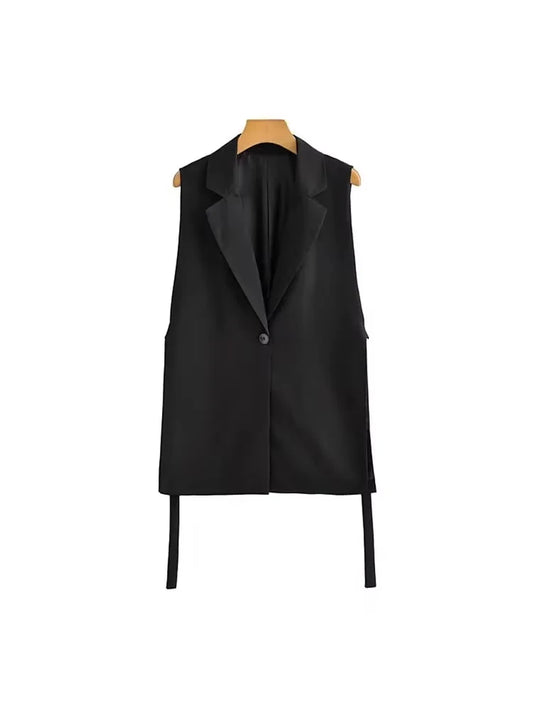 VINTAGE BLACK SLEEVELESS VEST