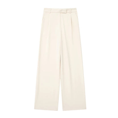 VINTAGE HIGH WAIST CREAM CLASSIC TROUSERS