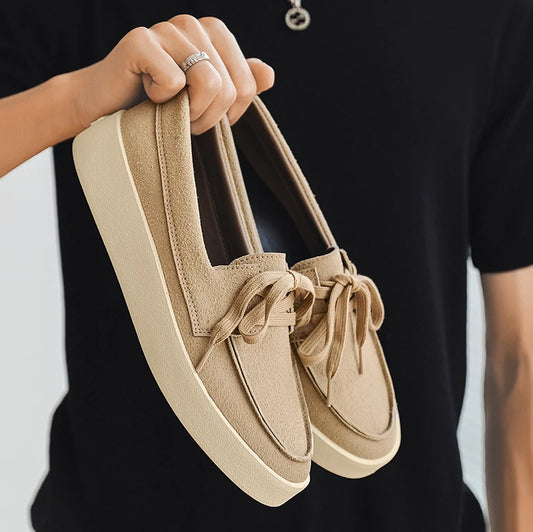 HIGH QUALITY LACED KHAKI CLASSIC LOAFERS