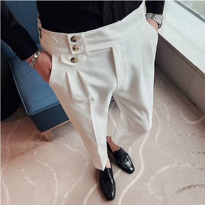 OLD MONEY PREMIUM WHITE GURKHA TROUSERS