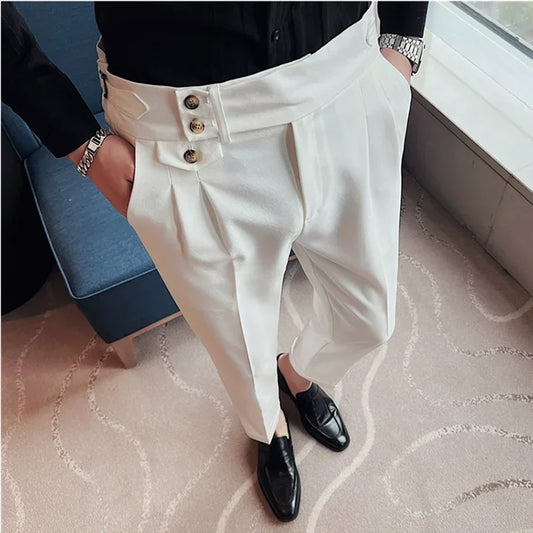OLD MONEY PREMIUM WHITE GURKHA TROUSERS