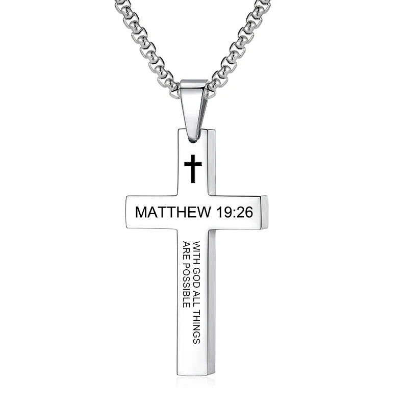 CHRISTIAN CROSS PENDANT NECKLACE