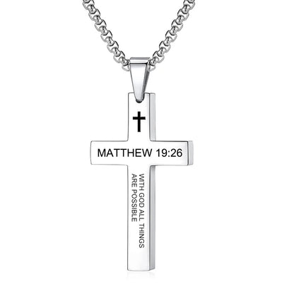 CHRISTIAN CROSS PENDANT NECKLACE