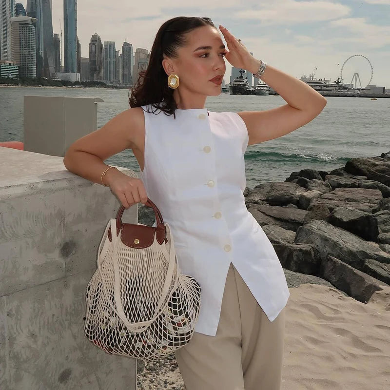 MAYFAIR WHITE VEST