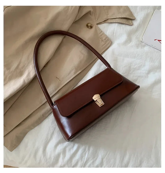 DARK BROWN OLD MONEY ELEGANT SIMPLE HANDBAG