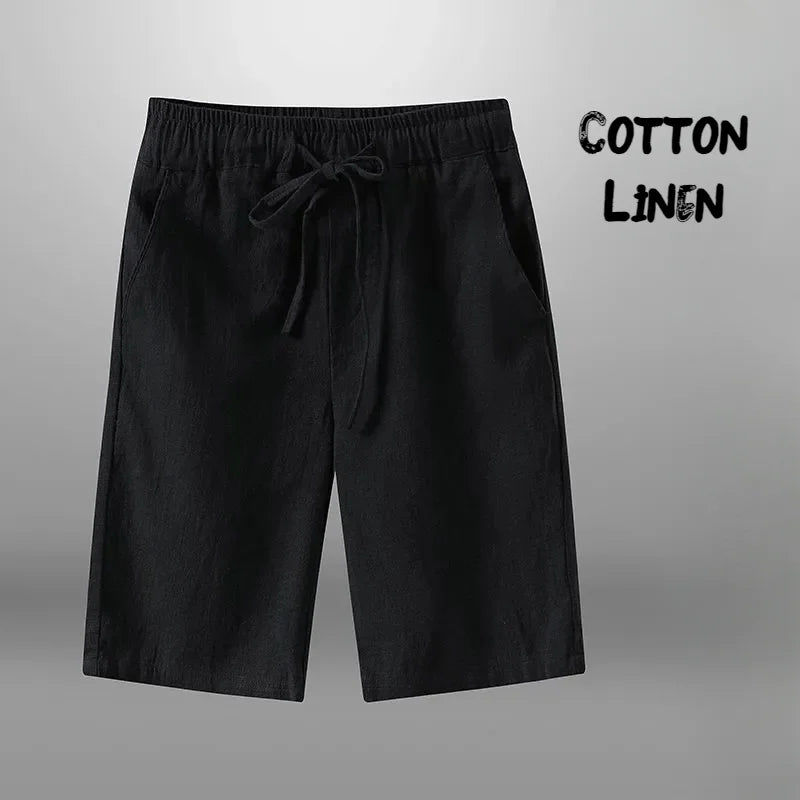 OLD MONEY COTTON BLACK BEACHY SHORTS