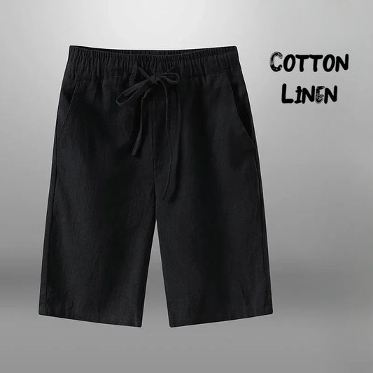 OLD MONEY COTTON BLACK BEACHY SHORTS