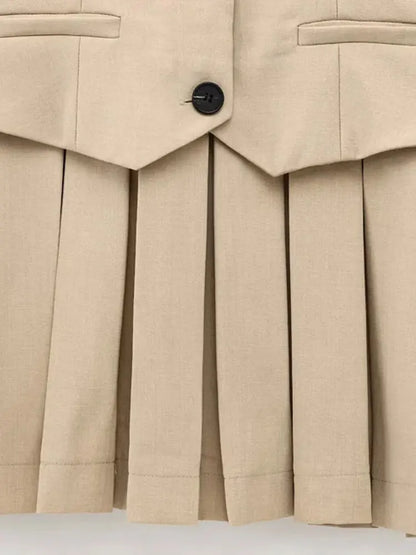 OLD MONEY BEIGE MINI DRESS