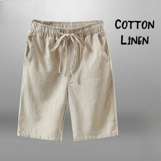 OLD MONEY COTTON LIGHT KHAKI BEACHY SHORTS