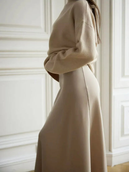 CLASSIC APRICOT SATIN SKIRT