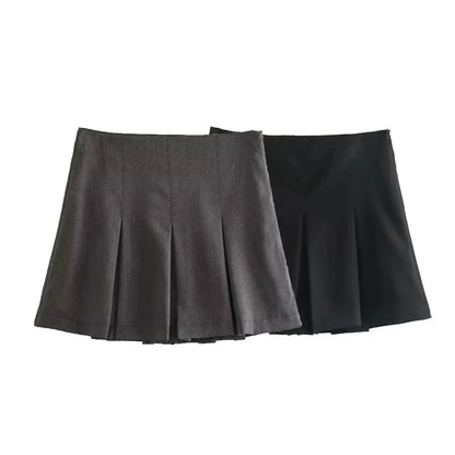 WOMEN PLAIN CASUAL BLACK SKIRT