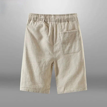 OLD MONEY COTTON LIGHT KHAKI BEACHY SHORTS