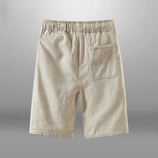 OLD MONEY COTTON LIGHT KHAKI BEACHY SHORTS