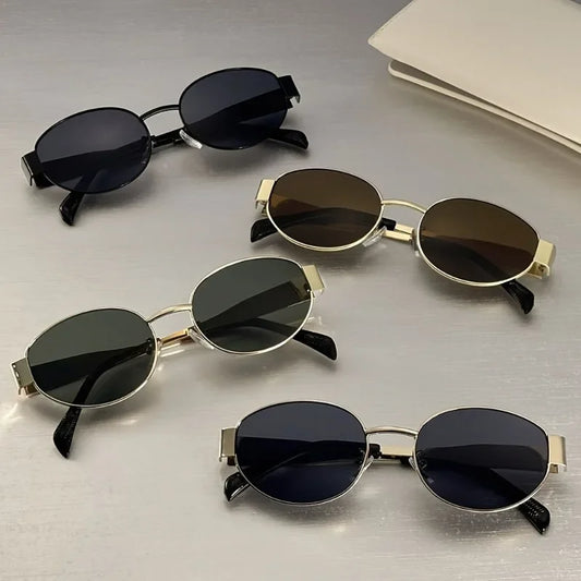 4 PAIR OVAL RETRO GLASSES