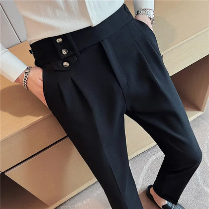 OLD MONEY PREMIUM BLACK GURKHA TROUSERS