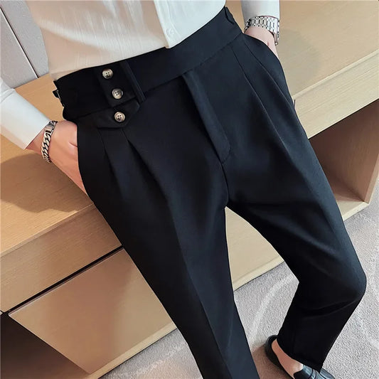 OLD MONEY PREMIUM BLACK GURKHA TROUSERS