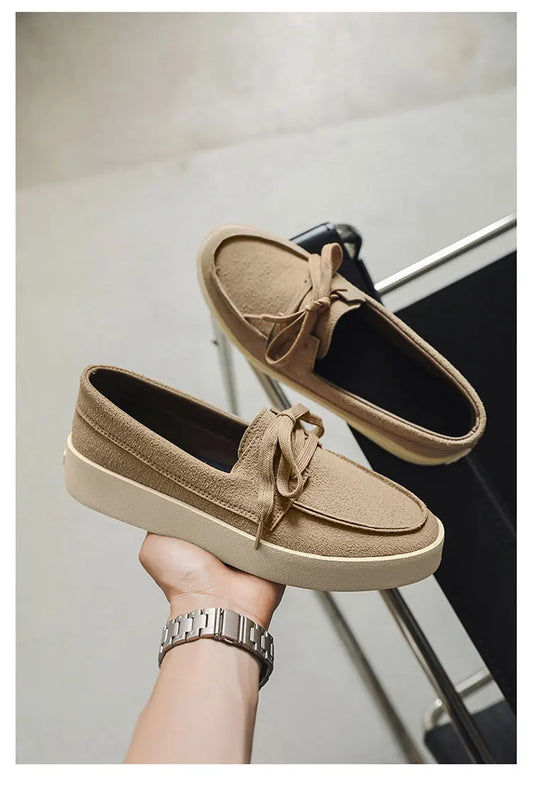 HIGH QUALITY LACED KHAKI CLASSIC LOAFERS