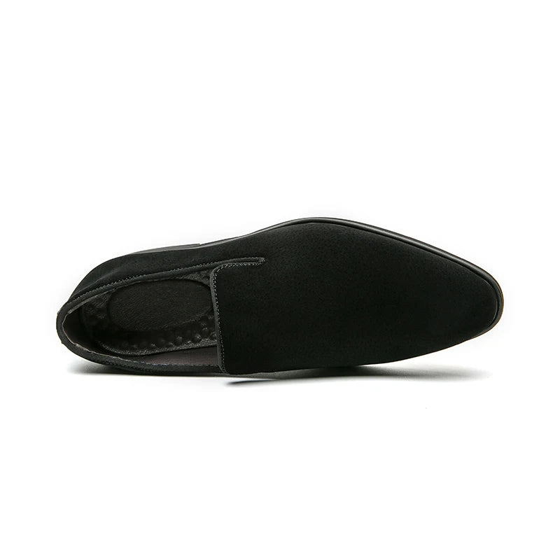 VINTAGE BLACK SUEDE LOAFERS