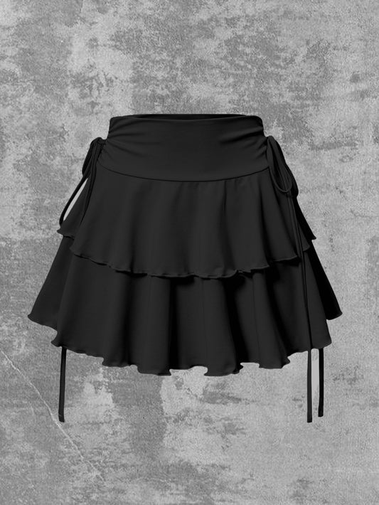 HIGH-WAIST BLACK MODERN SKIRT