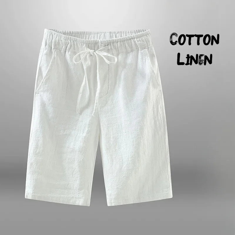 OLD MONEY COTTON WHITE BEACHY SHORTS