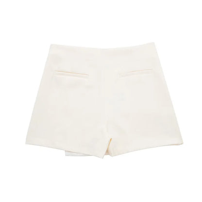 VINTAGE TIERED WHITE SKORT SHORTS