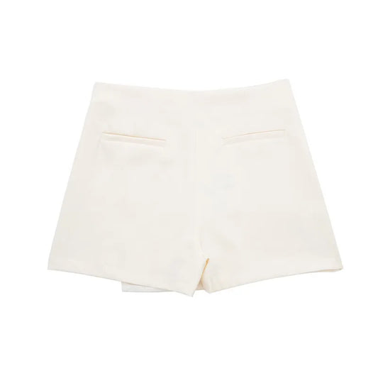 VINTAGE TIERED WHITE SKORT SHORTS