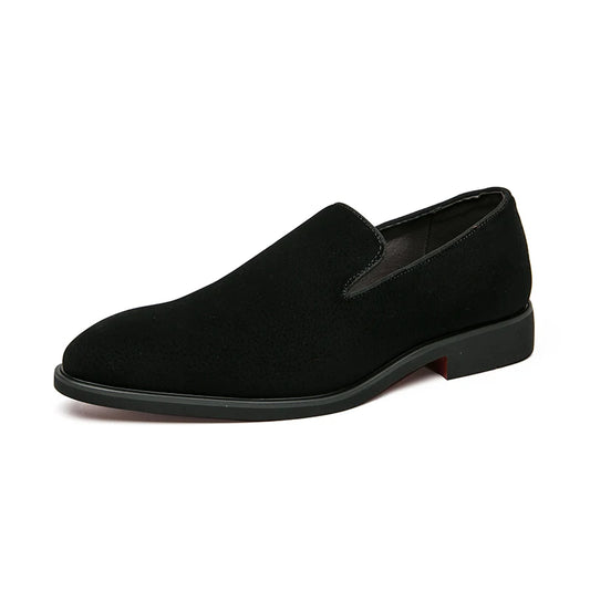 VINTAGE BLACK SUEDE LOAFERS