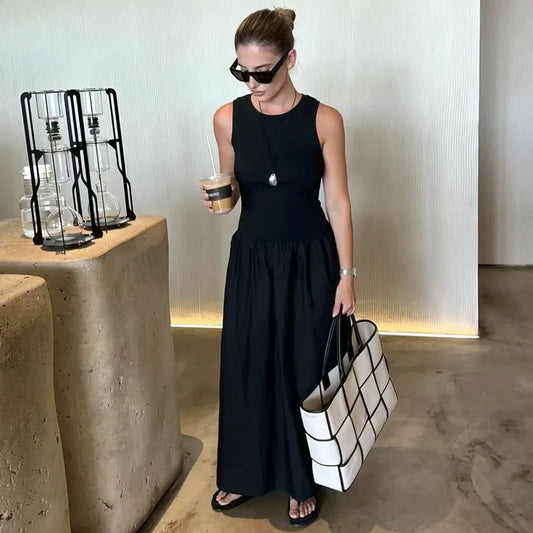 BLACK VINTAGE ELEGANT DRESS