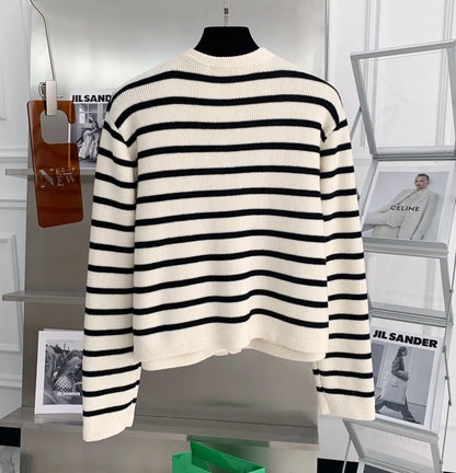 BELMONT BLACK STRIPED CARDIGAN