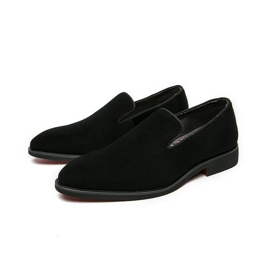 VINTAGE BLACK SUEDE LOAFERS